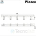 Metallic Chrome 5-Hook Bathroom Rack by Piazza 5