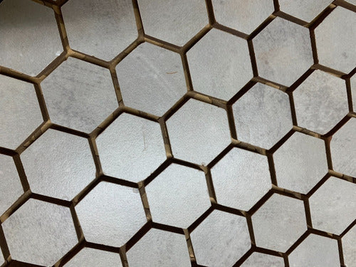 Decolor Revestimiento Malla Hexagonal Cerámica Gris 29x26 Hexágono 1