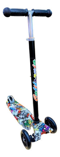 Faydi California Graffiti Scooter with LED Lights 0