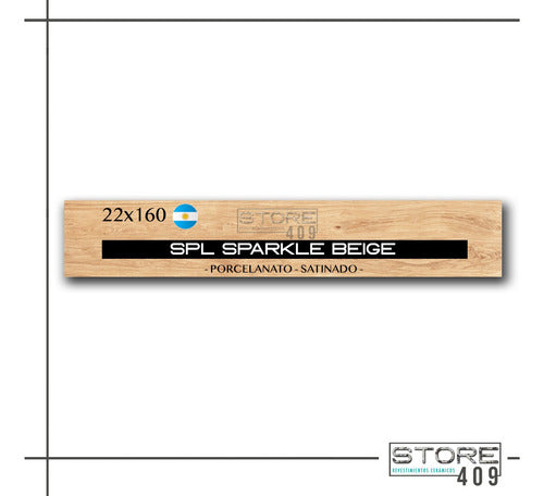 SPL San Pietro Sparkle Beige Porcelain Tile 22x160 cm Wood-Look 2