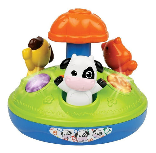 Winfun Musical Spinning Farm Toy for Babies and Toddlers 4