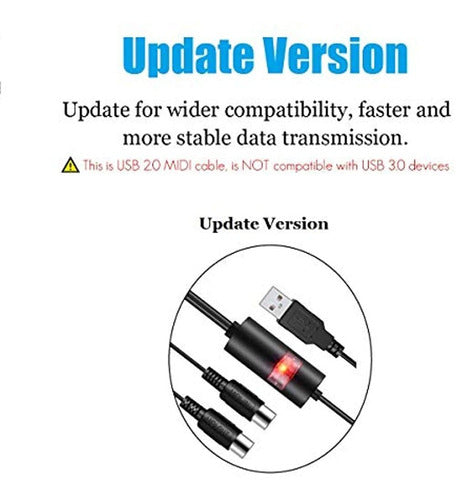 Lidivi Midi A Usb Cable De Entrada / Salida Interfaz Midi, T 1