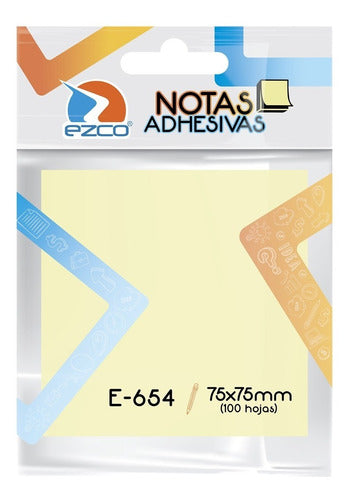 Ezco Sticky Notes 75 X 75 Yellow 100 Sheets (Pack of 10) 0