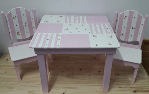 Personalized Wooden Children's Table and Chairs with Character Designs 15