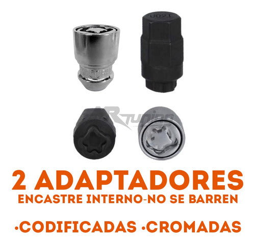 Tuercas Antirrobo Giratoria Honda Fit Civic Hrv Wrv Crv City 2