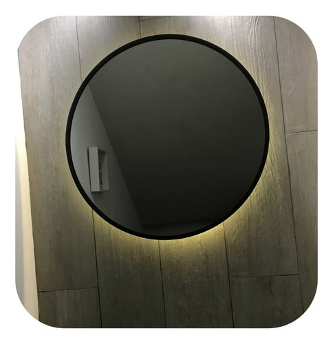 Round Mirror with PVC Frame and LED Light - 70cm 8