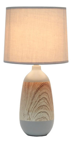 Simple Designs LT1117-GRY Oblong Ceramic Table Lamp 1