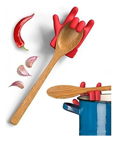 Chef Hero Spoon Holder, Spoon Rest, Heat-Resistant Silicone 3