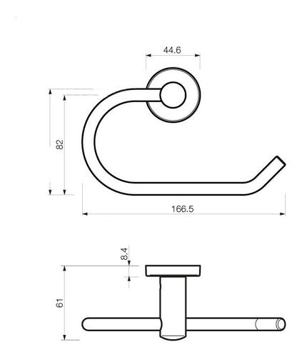 Currao Curved Toilet Paper Holder Monza 1