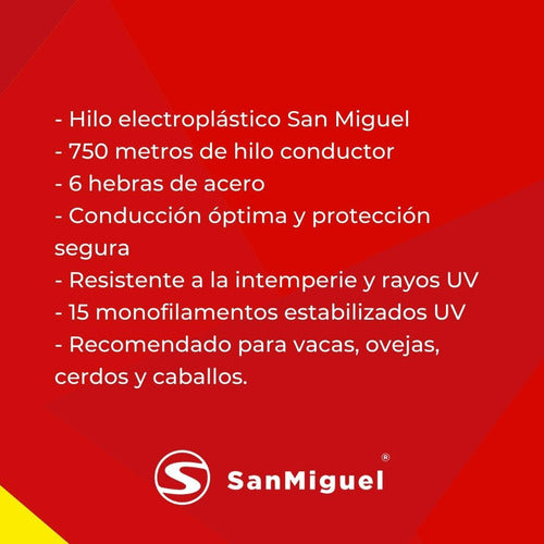 San Miguel Hilo Electroplástico 750 Metros Boyero Premium 1