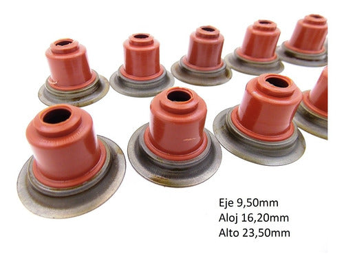 Dodge V8 318 GTX - Set of 16 Valve Seals with Spring Support 1