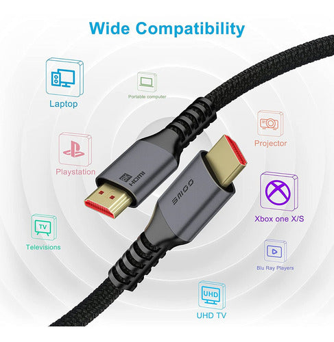 Premium HDMI 2.1 Cable 8K/4K 120Hz HDR10 eARC 48 Gb/s - 1.8 M 4