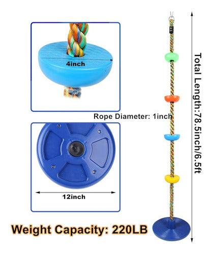 BCGI Tree Swing Multicolor Cuerda De Escalada Con Platafo 2