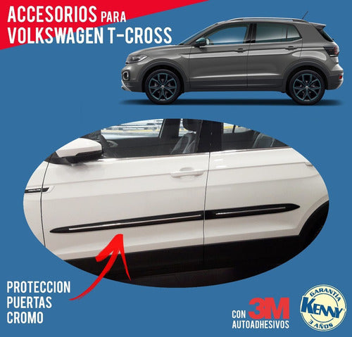 Kenny T-Cross 2020/19 Door Protection Trim Chrome 2