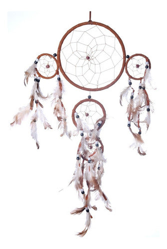 Handcrafted Large Dreamcatcher Feathers Artisanal Wind Chime 2