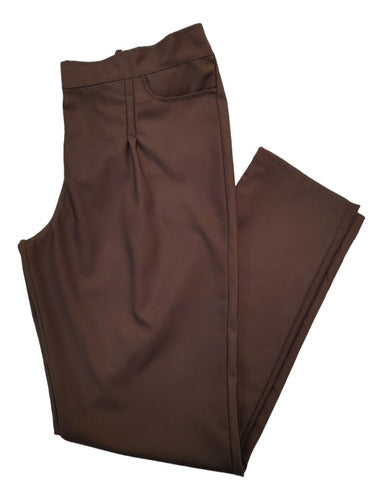 Jep Soluciones Textiles Pantalon Marron Escolar C/elastico Sarga Mujer Talle S Al2xl 0