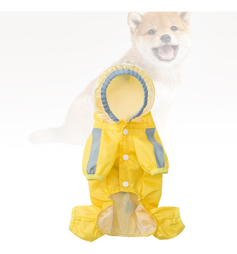 Capa De Chuva Para Cães Com Capuz, Roupas Impermeáveis L 6