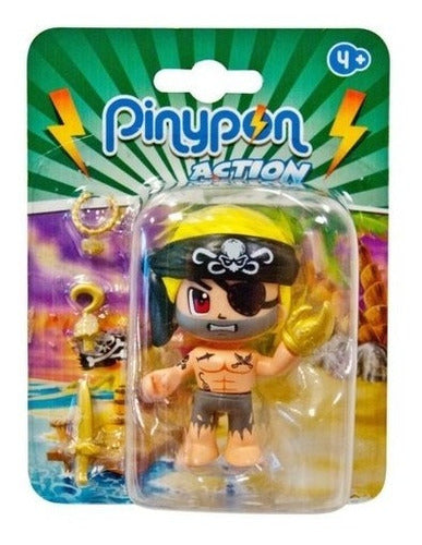 Muñeco Pinypon Action Figura X1 Piratas Con Accesorios Orig 0