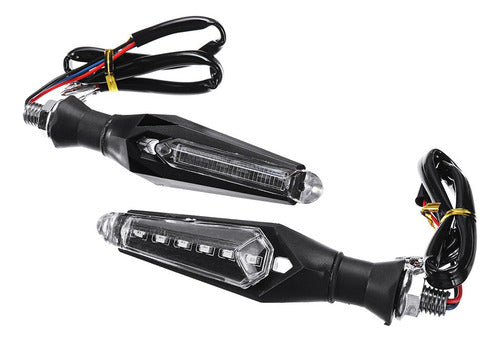 4 Giros/guiño Doble Vista Led Moto Ambar Universal 2w Dzz 4