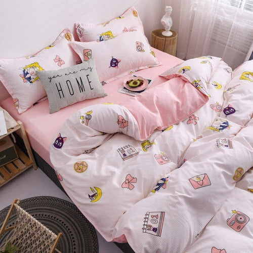 B/a Sailor Moon Girl Anime Cartoon Duvet Cover Set Luxury 2