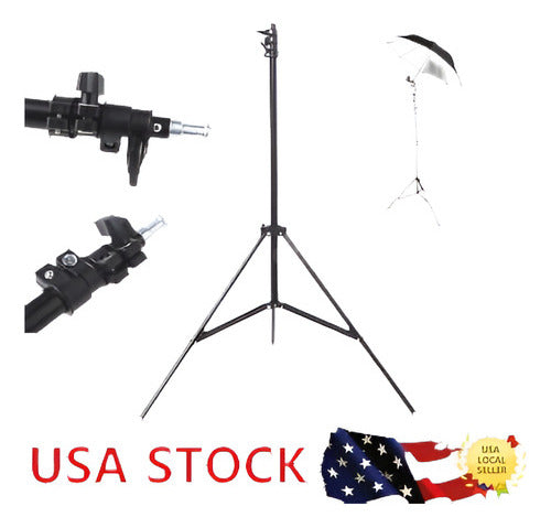 Lightweight Photography Studio Softbox Umbrella Video Tripod Stand - 6.56 Ft 1