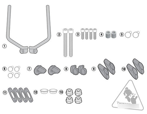 Kit Givi Anclajes Parabrisas 7407a 7407as 15 17 Rider A7407a 0