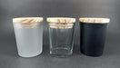 JAB Vaso Para Vela 100ml Negro Con Tapa De Madera (4 Unidades) 2