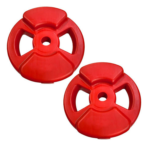 Gym-Man 2 Pvc Discs 5kg Type Body Weights with Grip 30mm 0