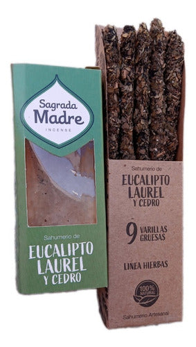 Combo of 4 Boxes of Sagrada Madre Eucalyptus, Laurel, and Cedar Incense 1