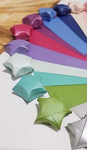 Eypapel Papel Para Origami: 10x10 Plata Perlado Pack X 40 Hojas 5