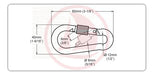 Five Oceans Stainless Steel Carabiner with Screw Lock 8mm x 80mm 2