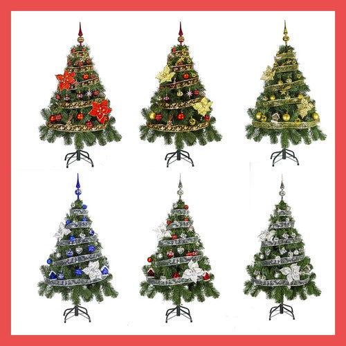 Luxury Christmas Tree Tronador 1.20m Red Silver Cybermonday 1