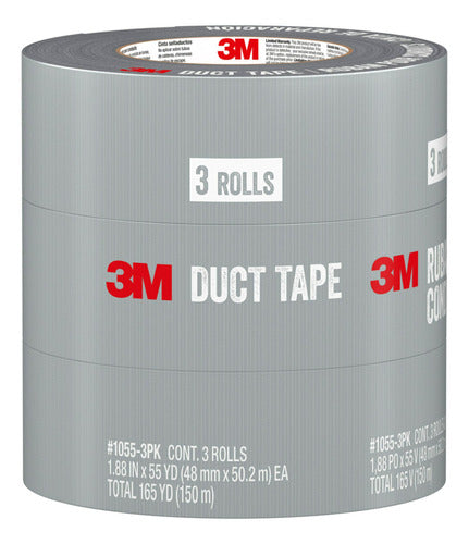 Cinta Multiproposito 3m Duct Tape 1055 48mm X 50m - 3 Rollos 0