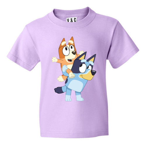 VC Remera Bingo Y Bluey Nena Nene Infantil Algodón 0