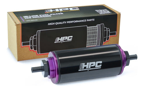 HPC Filtro De Combustible Pico 8mm 100 Micrones Negro 0