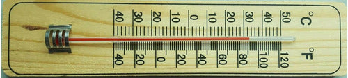 Ningbo Ambient Thermometer -40+50°C Wooden Base Indoor Use: 22 X 4.7 CM 0