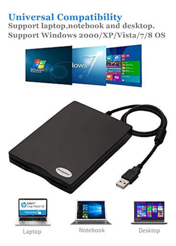 Chuanganzhuo Portable External 3.5-Inch USB Floppy Disk Drive 1