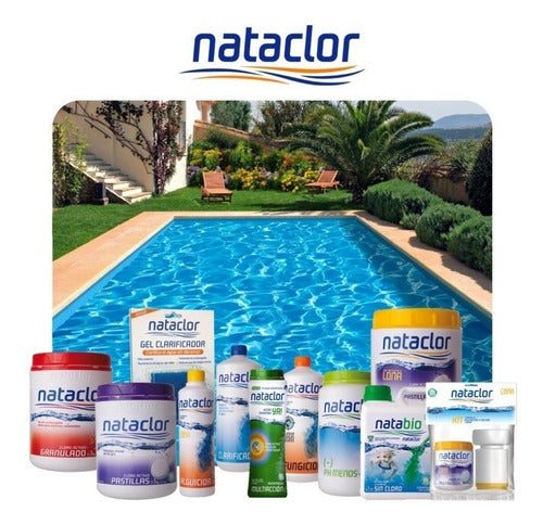 Nataclor Pool Kit with Chlorine Tablets 50g + Float Buoy 1