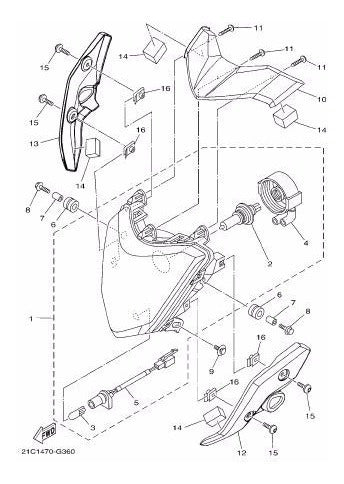 Esponja Tope Embellecedor Yamaha Fz16 Original  - Um 1