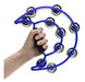 Musfunny Double Row Tambourine with 20 Pairs of Jingles - Blue 1