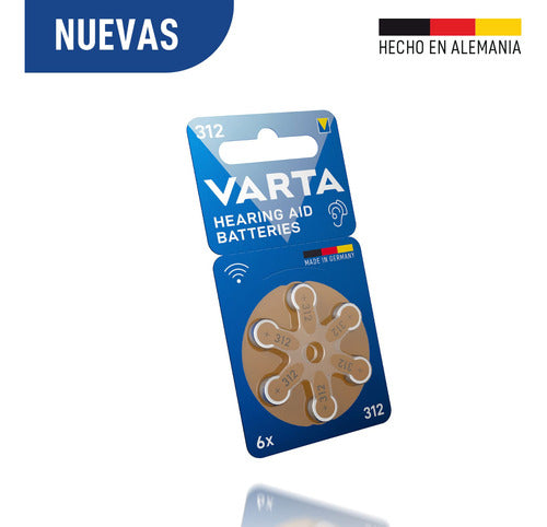 Varta Hearing Aid Batteries 312 Made in Germany Box of 60 4