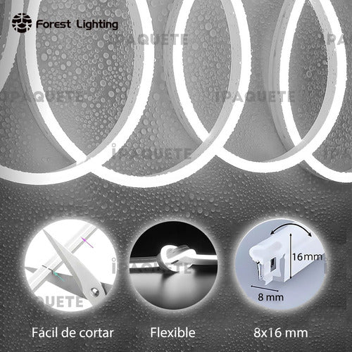 Flexible Fixed Color Outdoor Neon LED Strip Light 1m 3