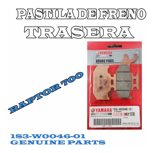 Pastillas De Freno Yamaha Raptor 700 Original Traseras Fas 1