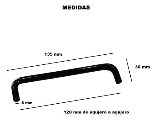 Moya Manija Puente Para Mueble Tirador 128mm 3092 X4unidades 2