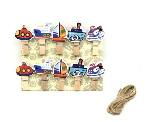 Mini Palillos Barcos Souvenirs X 10 U 1