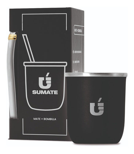 Sumate Stainless Steel Mate + Gift Bulb - Mate De Acero Inoxidable Termico Sumate + Bombilla De Regalo