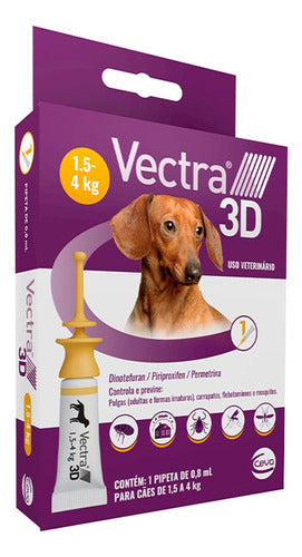 Antipulgas E Carrapatos Ceva Vectra 3d P/ Cães De 1,5 A 4kg 0