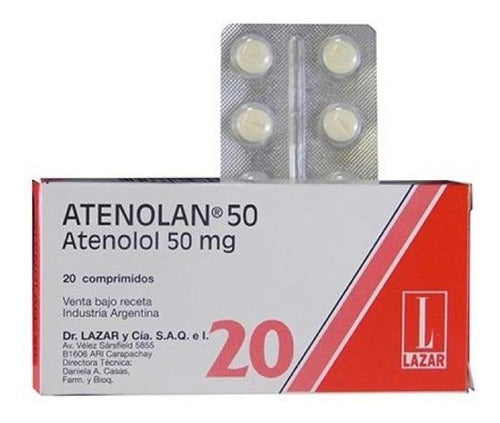 Lazar Atenolan 50 X 20 Comprimidos 0