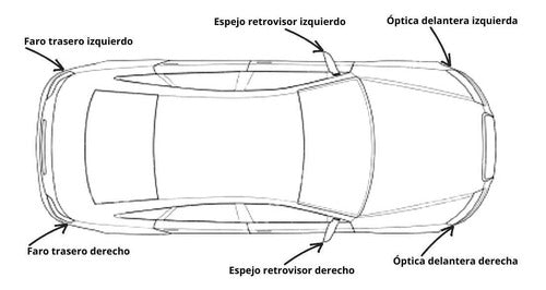 Toyota Left Side Mirror Glass Base for Corolla 2014-2019 3