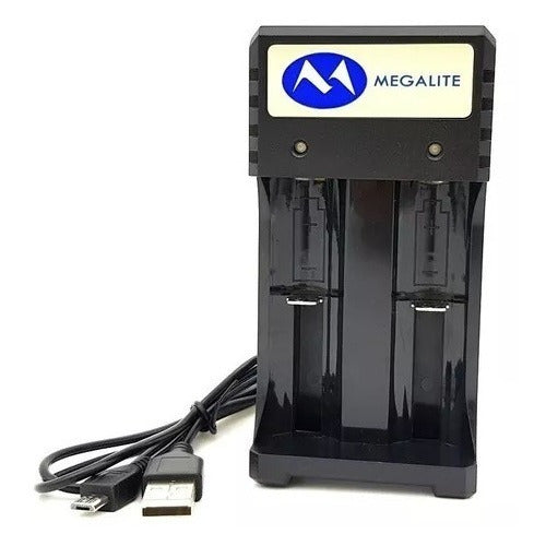 Megalite Smart Dual Slot Battery Charger 18650 4